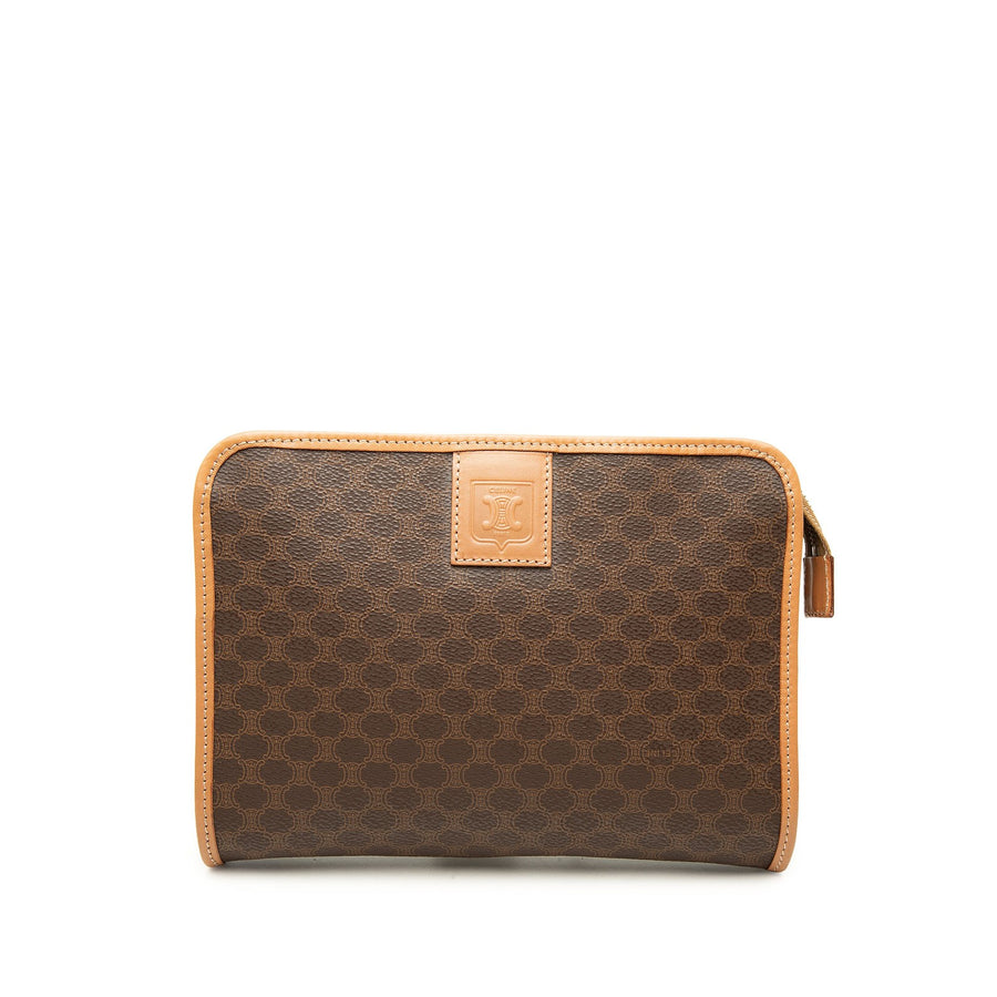 Celine Macadam Coated Canvas Clutch Pre-