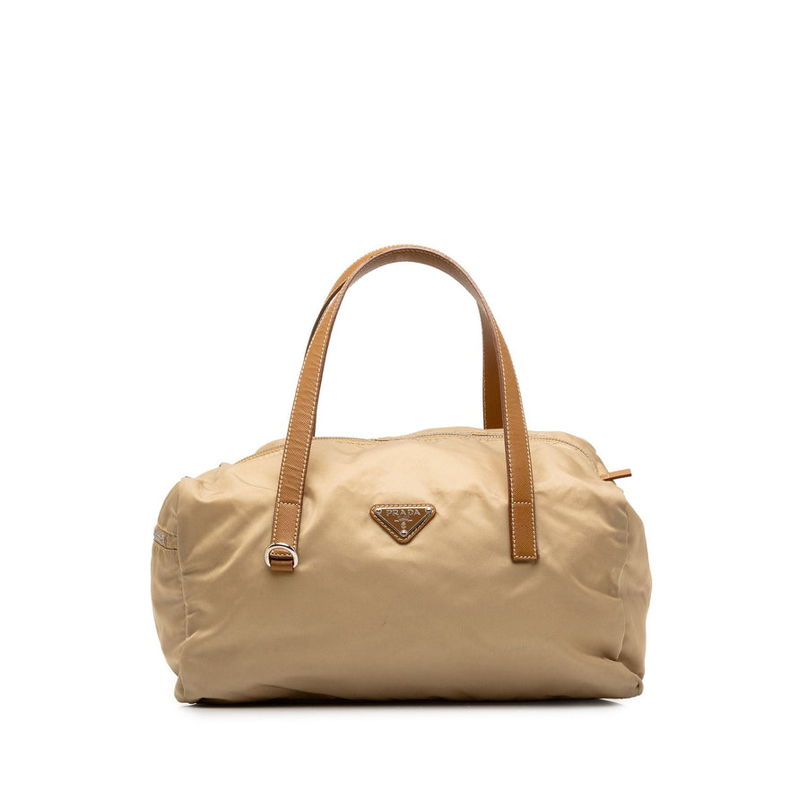 Prada Saffiano Trimmed Tessuto Boston