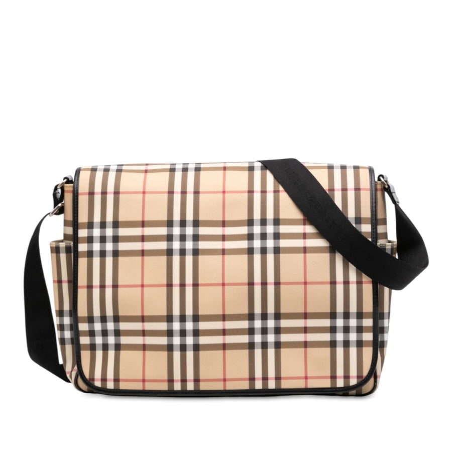 Burberry House Check Coated Canvas Flap