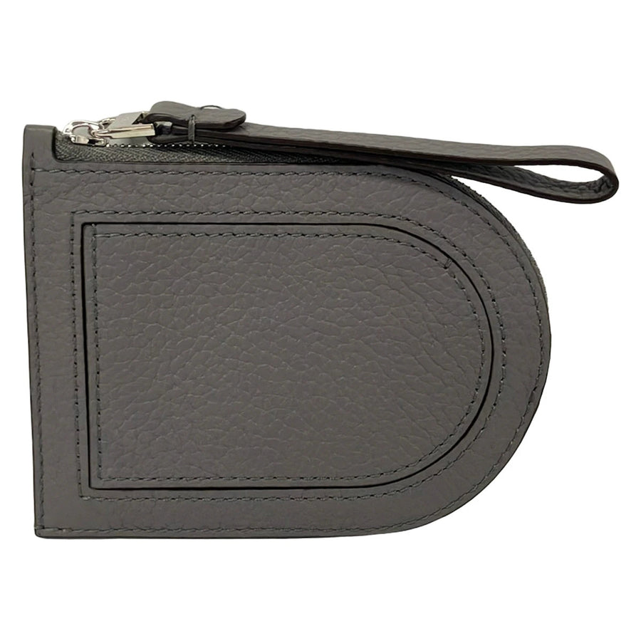 Delvaux Dark Gray Leather Coin Case