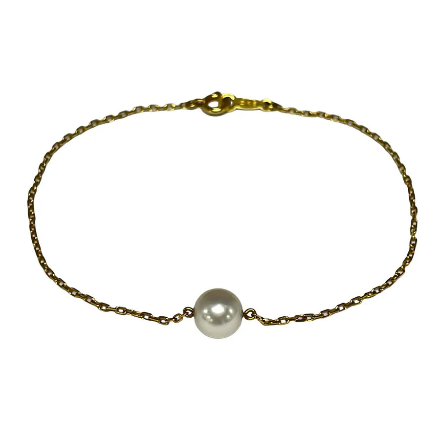 Mikimoto 18K Yellow Gold Pearl Bracelet