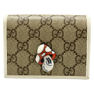 Gucci Beige White Pvc Leather Bifold