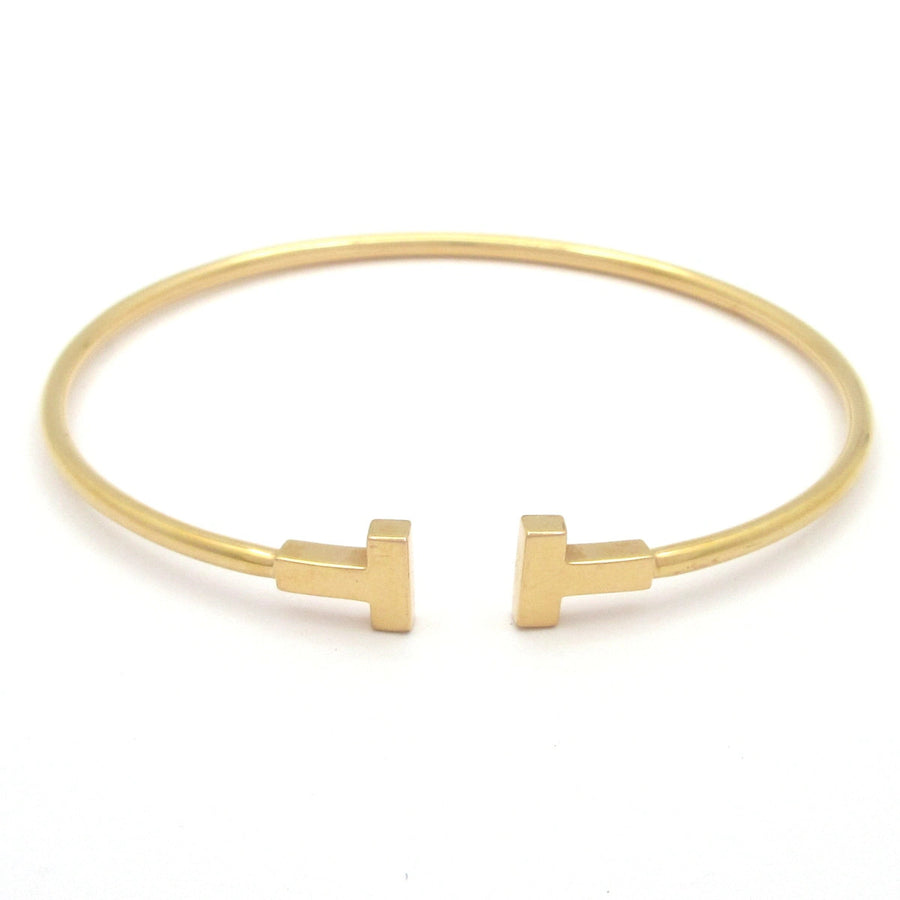 Tiffany&Co. T Narrow Wire Bracelet 18K