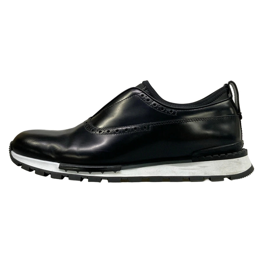 Berluti Black Leather Chemical Fiber