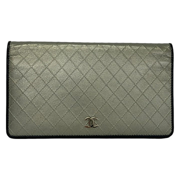 Chanel Bicolore Silver Leather Long