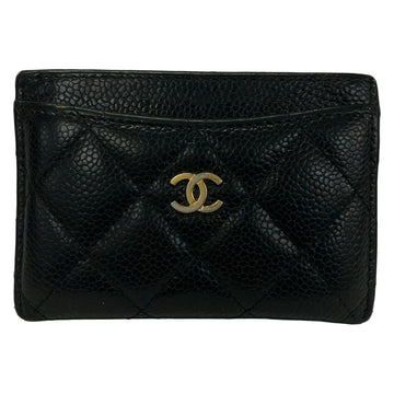 Chanel Matelasse Black Calfskin Card