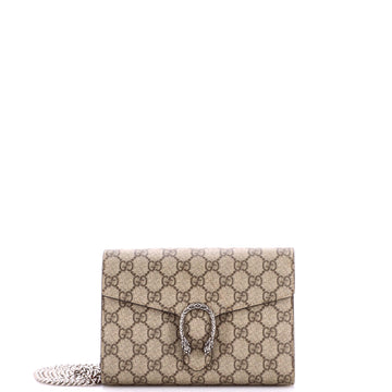 Gucci Dionysus Chain Wallet Gg Coated