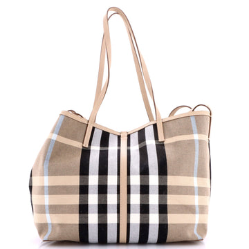 Burberry Beach Tote Vintage Check Canvas