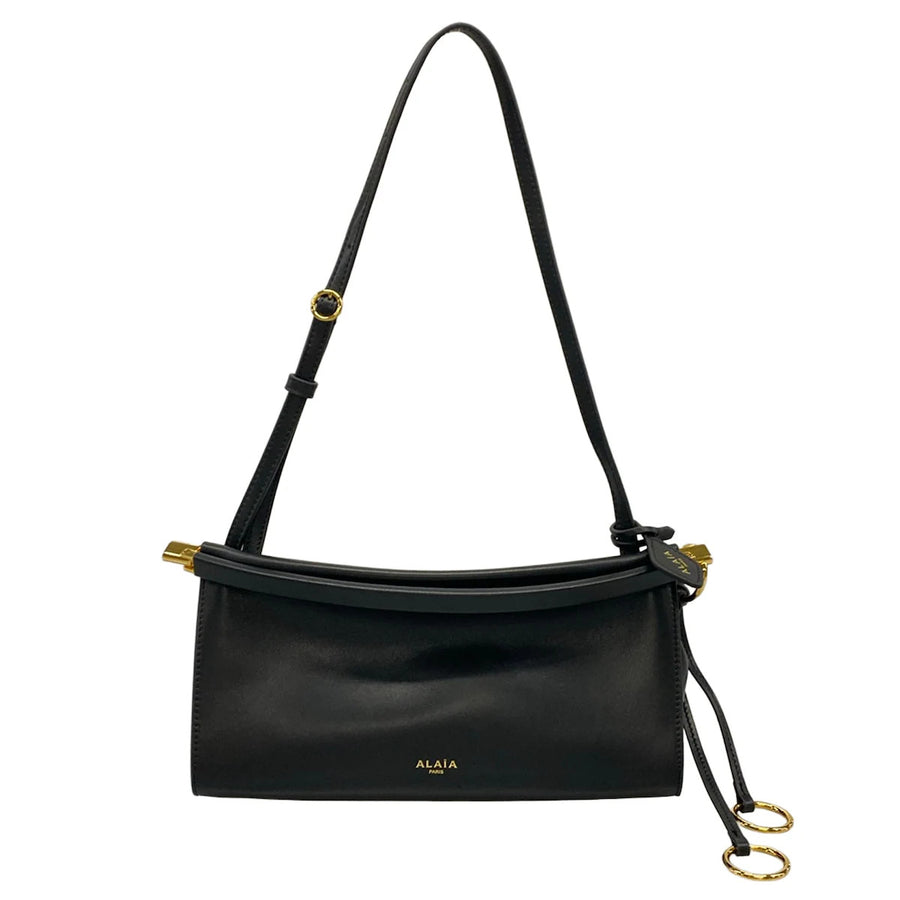 Alaia Le Clic Black Leather Shoulder Bag