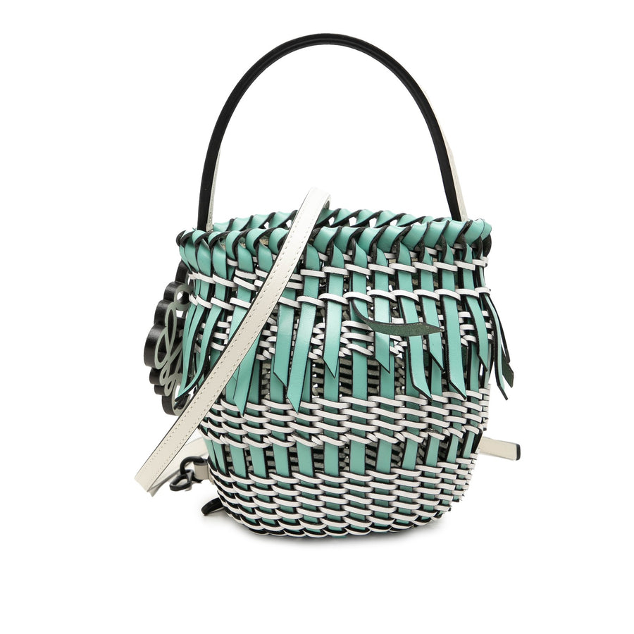 Loewe Bicolor Leather Fringe Bucket Bag