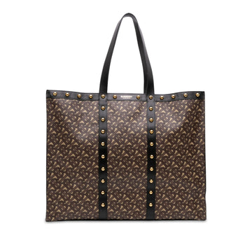 Burberry Tb E Canvas And Studded Leather