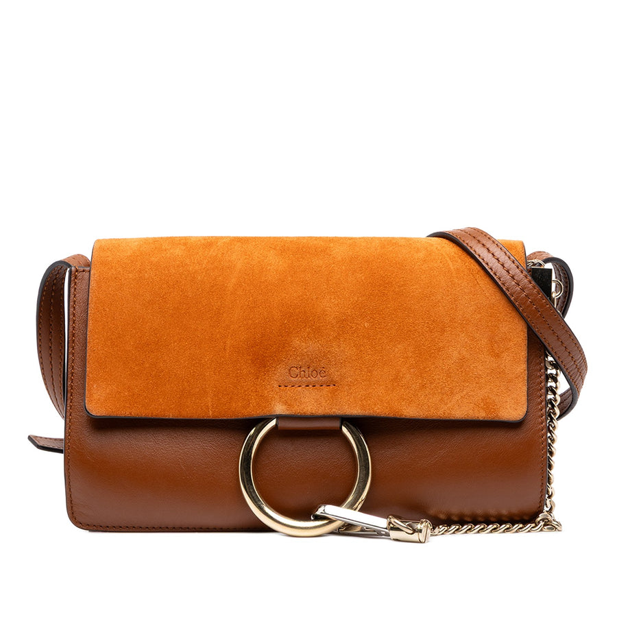 Chloé Small Suede And Calfskin Faye