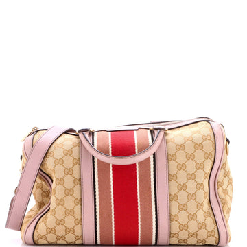 Gucci Vintage Web Boston Bag Gg Canvas