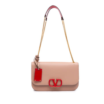 Valentino Medium Leather Vlock Shoulder