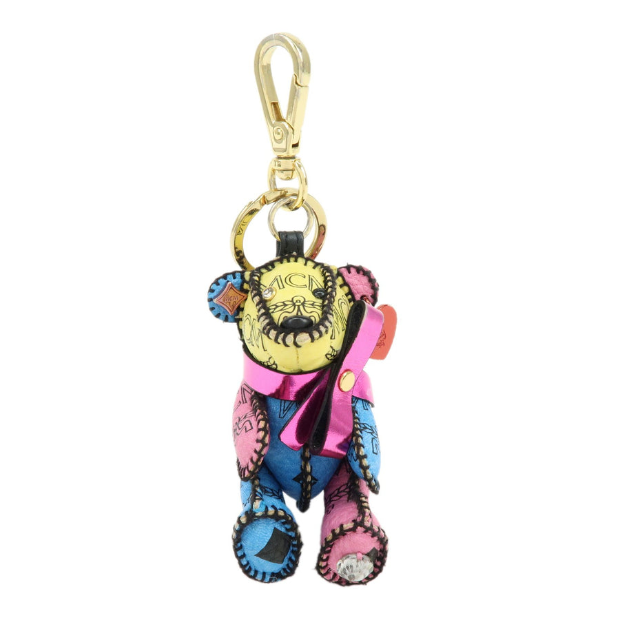 Mcm Visetos Bear Leather Bag Charm Key