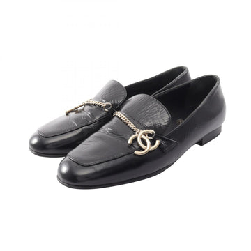 Chanel Coco Mark Chain Loafers Shoes #37