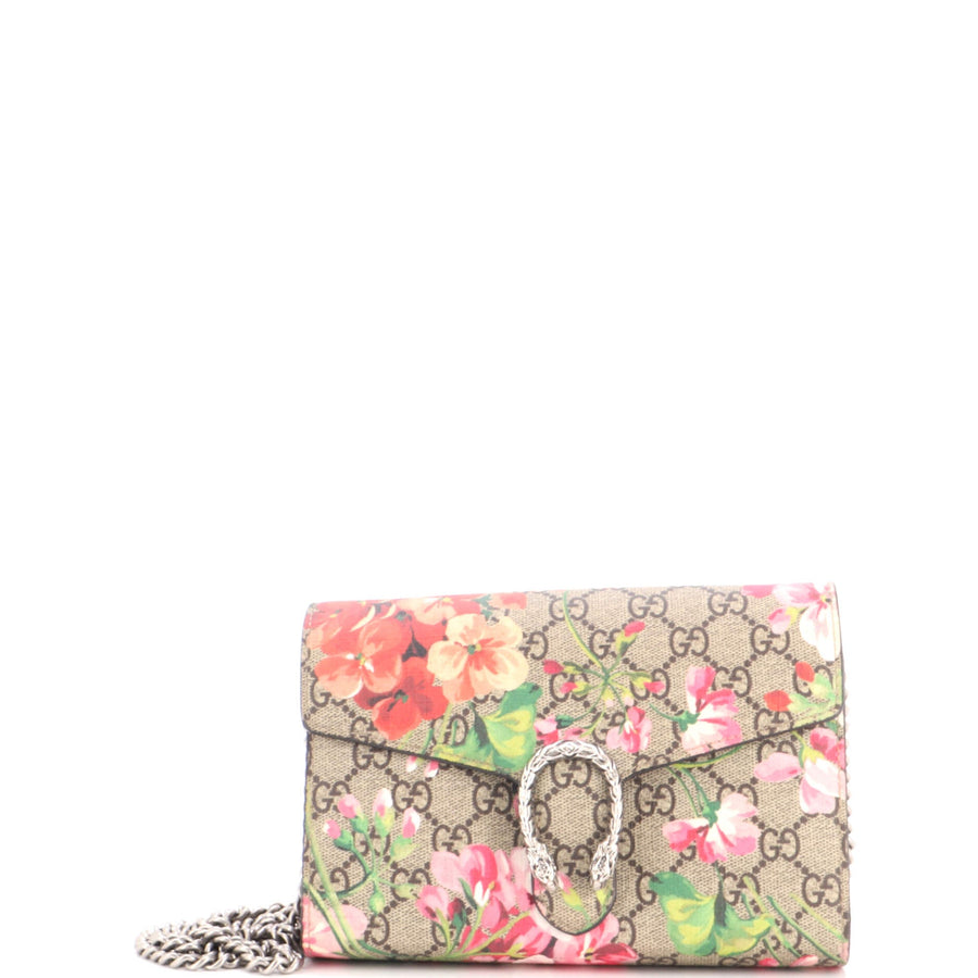Gucci Dionysus Chain Wallet Blooms Print
