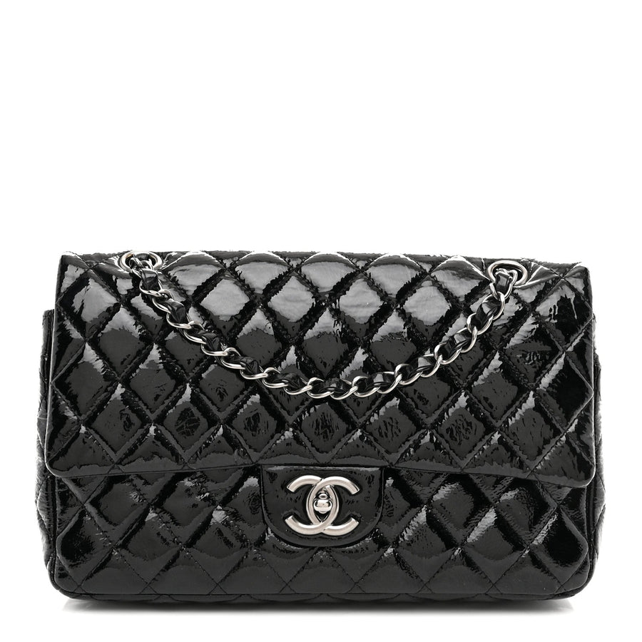Chanel Distressed Patent Quilted Medium