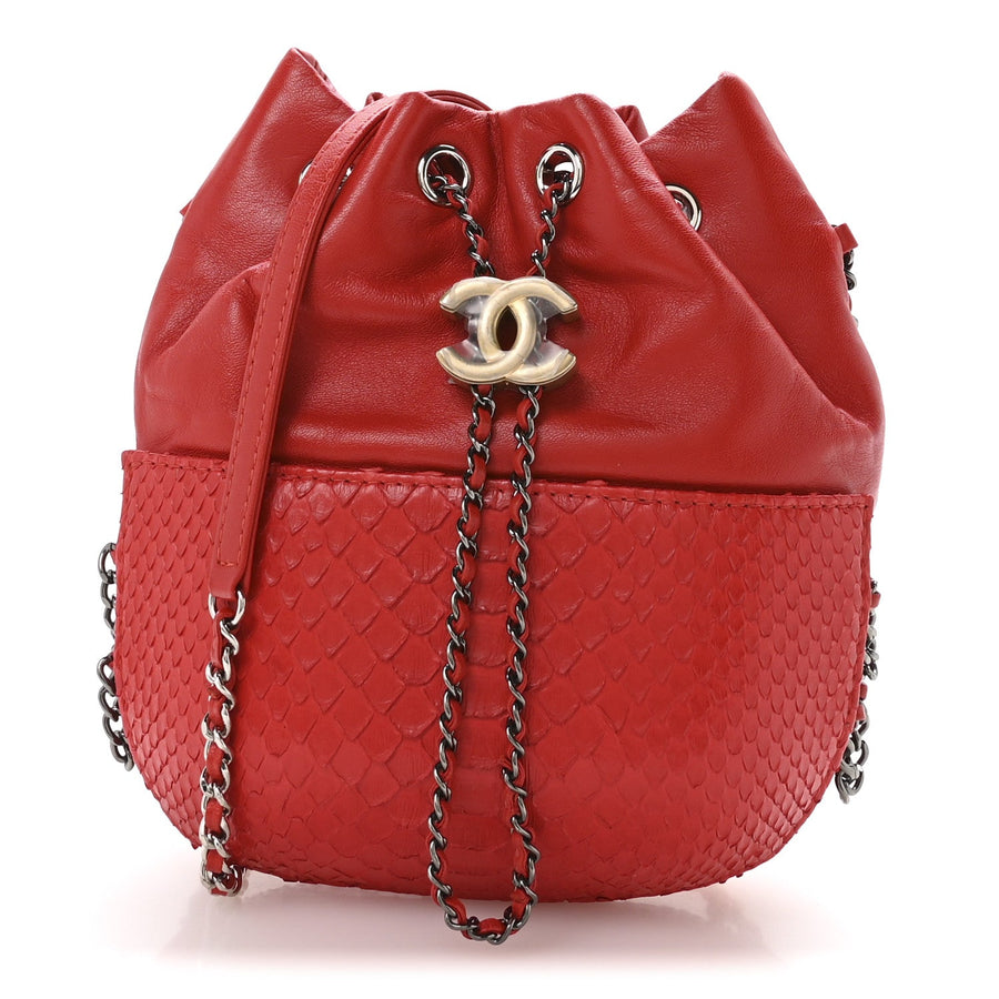 Chanel Snakeskin Calfskin Gabrielle