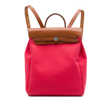 Hermes Herbag A Dos Zip Backpack Toile