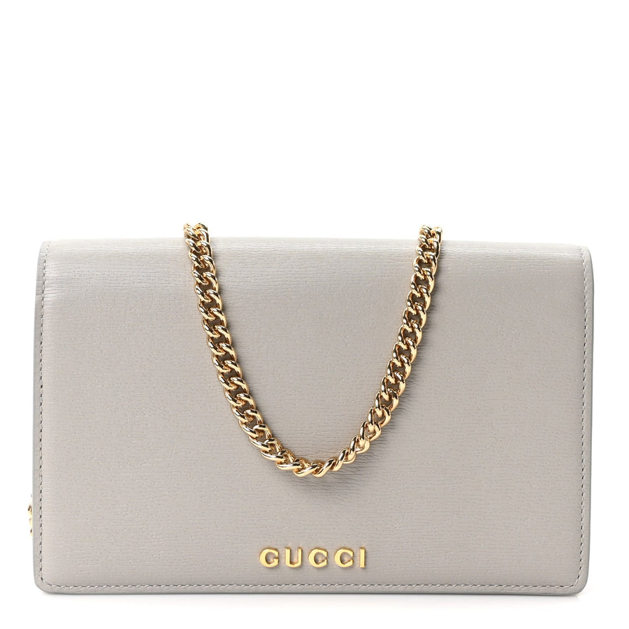 Gucci Textured Calfskin Script Logo