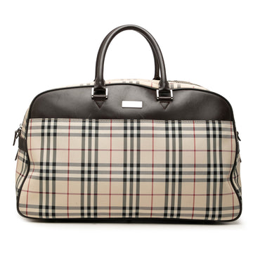 Burberry House Check Canvas Boston Bag