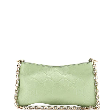 Emblem Chain Shoulder Bag Guccissima