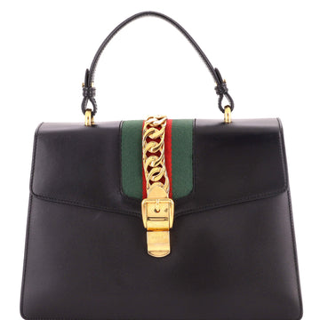 Gucci Sylvie Top Handle Bag Leather