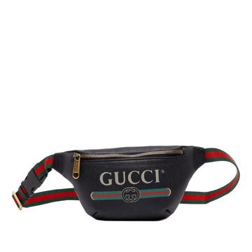 Gucci Small Grained Calfskin Web Logo