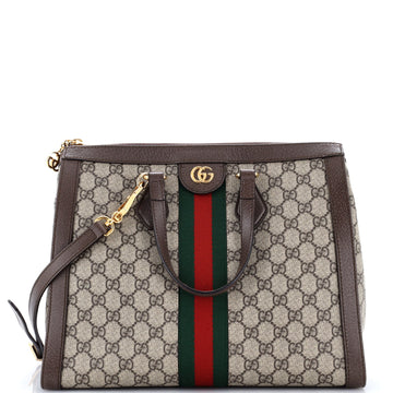 Gucci Ophidia Top Handle Tote Gg Coated