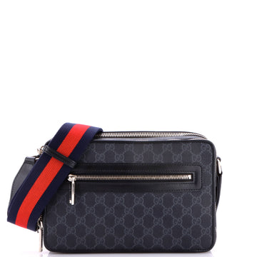Gucci Double Zip Web Camera Shoulder Bag