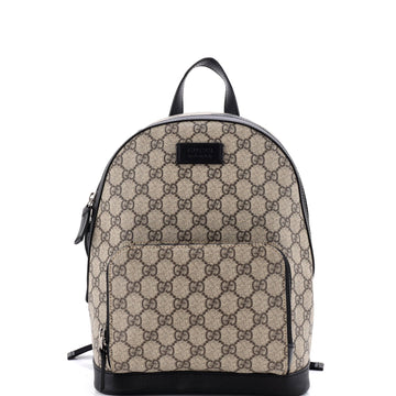 Gucci Zip Pocket Backpack Gg Coated