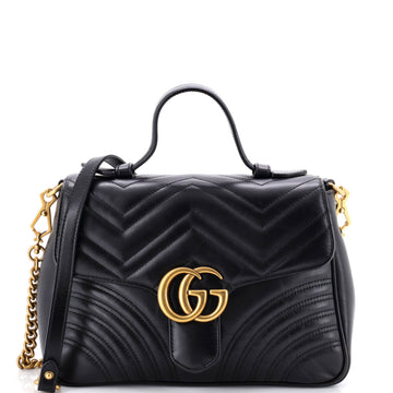 Gucci Gg Marmont Top Handle Flap Bag