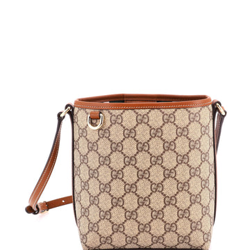 Gucci Gg Emblem Bucket Bag Coated
