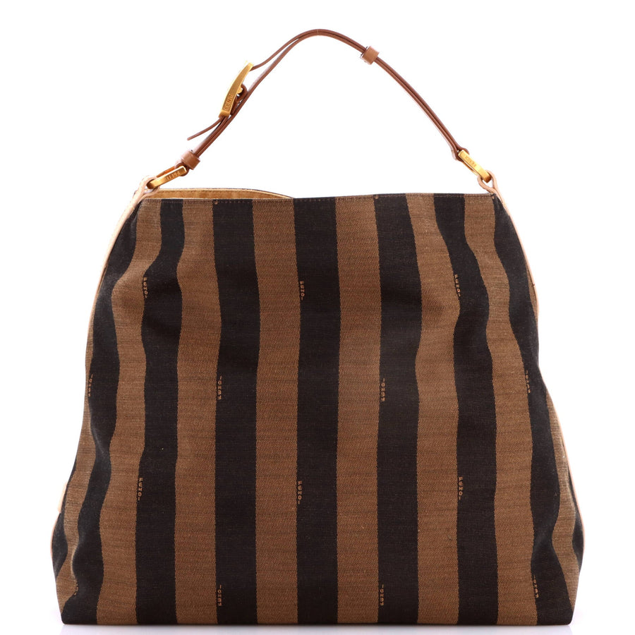 Fendi Hobo Pequin Canvas Large