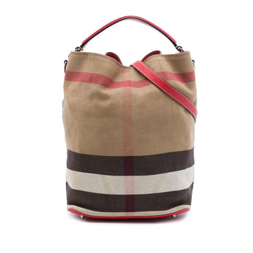 Burberry Ashby Bag House Check Canvas
