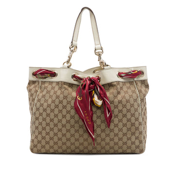 Gucci Positano Tote Gg Canvas Large