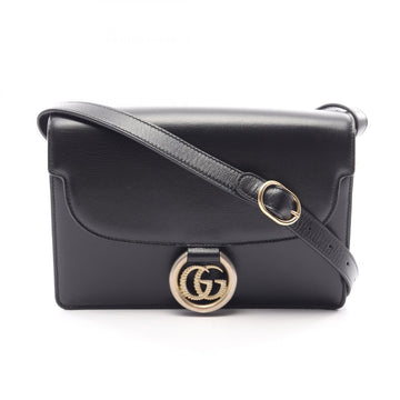 Gucci Gg Ring Shoulder Bag Leather Small