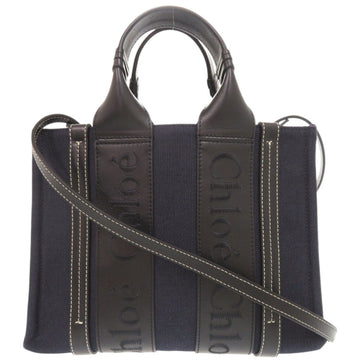 Chloe Woody Convertible Tote Canvas With