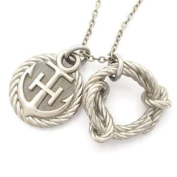 Hermes Cordage Rope Necklace Silver