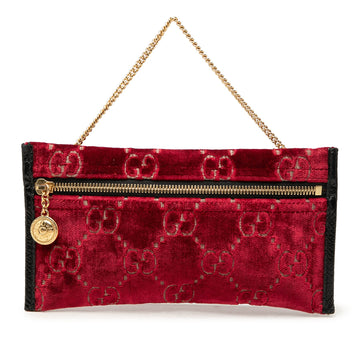 Gucci Gg Velvet Rajah Pouch Pre-Loved