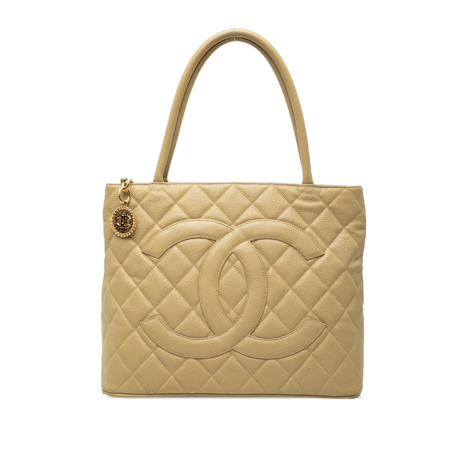 Chanel Medallion Tote Quilted Caviar
