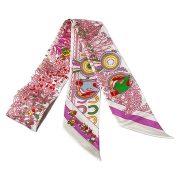 Hermes Twilly White Multi Scarf