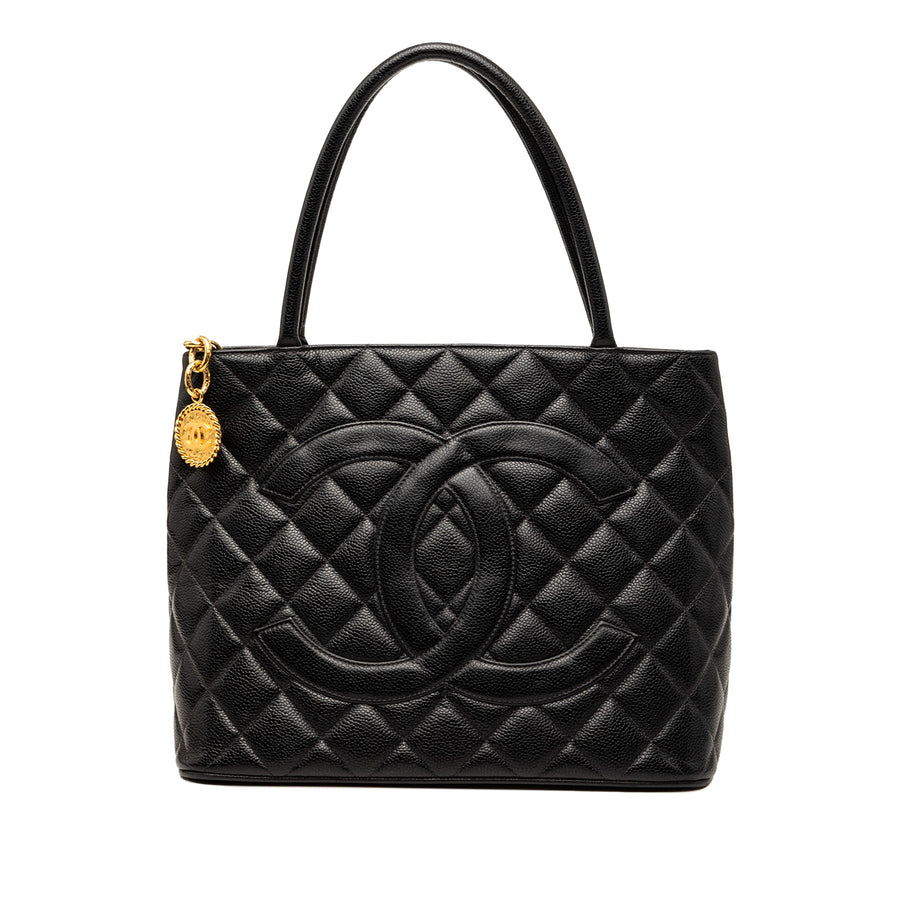 Chanel Medallion Tote Quilted Caviar