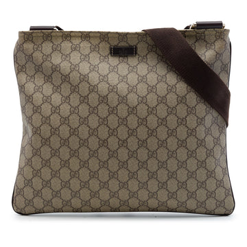 Gucci Zip Top Messenger Bag Gg Coated