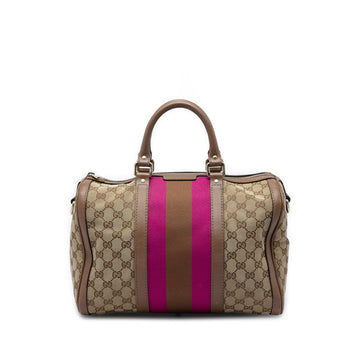 Gucci Vintage Web Boston Bag Gg Canvas