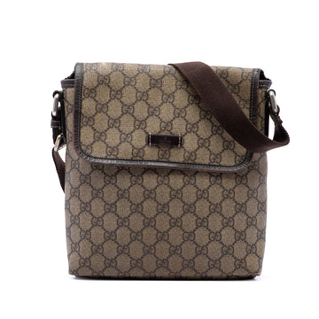 Gucci Flap Messenger Gg Coated Canvas