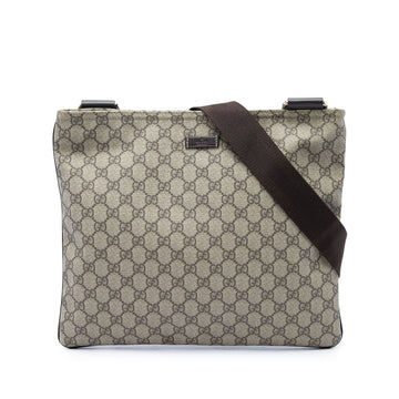 Gucci Zip Top Messenger Bag Gg Coated