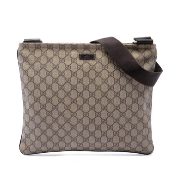 Gucci Zip Top Messenger Bag Gg Coated