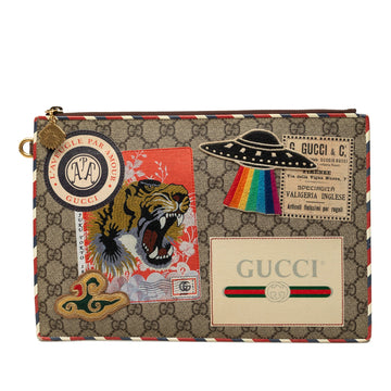 Gucci Courrier Pouch Gg Coated Canvas